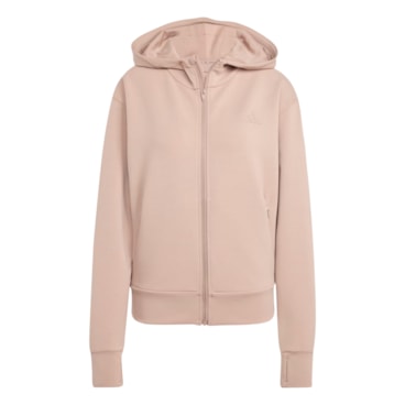 Jaqueta Com Capuz Adidas Designed 4 Feminina - Marrom Claro