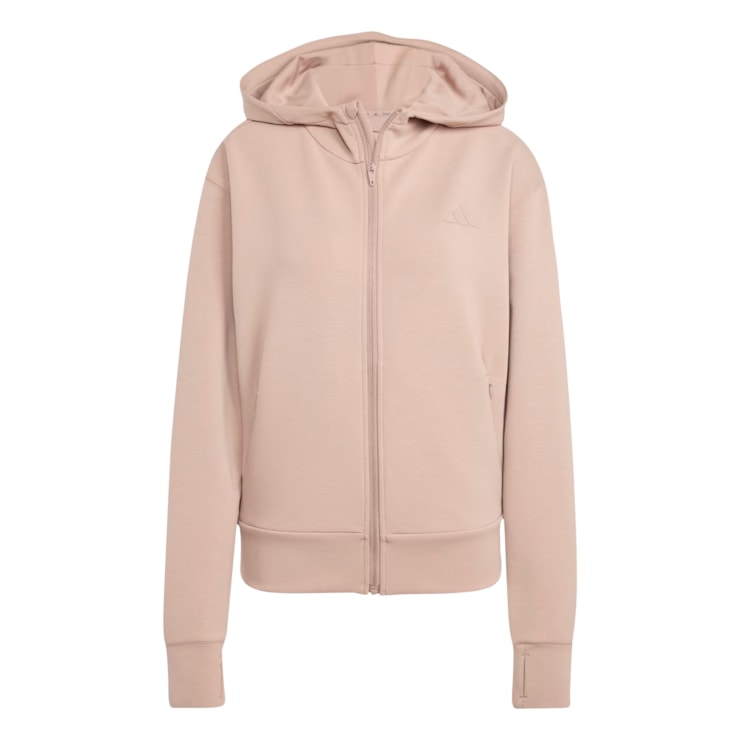 Jaqueta Com Capuz Adidas Designed 4 Feminina - Marrom Claro