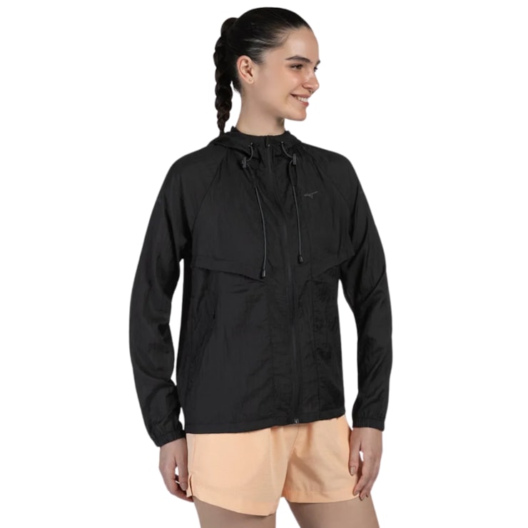 Jaqueta Com Capuz Mizuno High Feminina - Preta