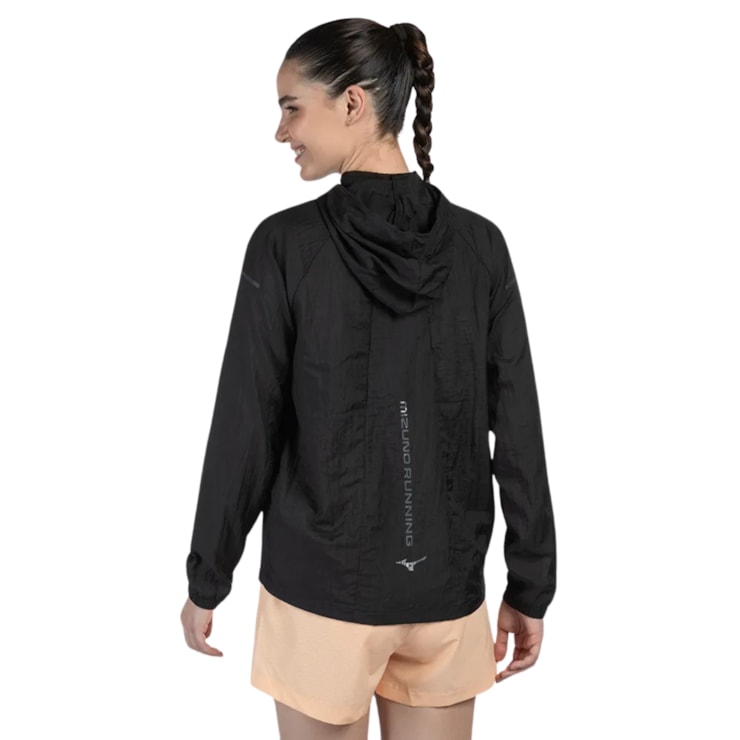 Jaqueta Com Capuz Mizuno High Feminina - Preta