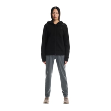 Jaqueta Com Capuz On Focus Tec Zip Hoodie Feminina - Preta