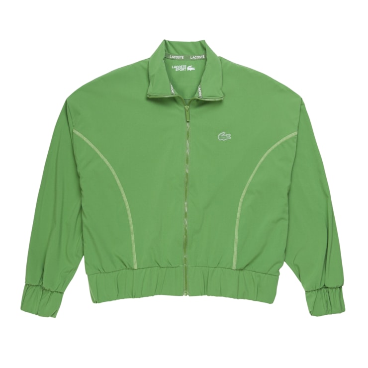Jaqueta Lacoste Moletom Tafetá Com Zíper Feminina - Verde