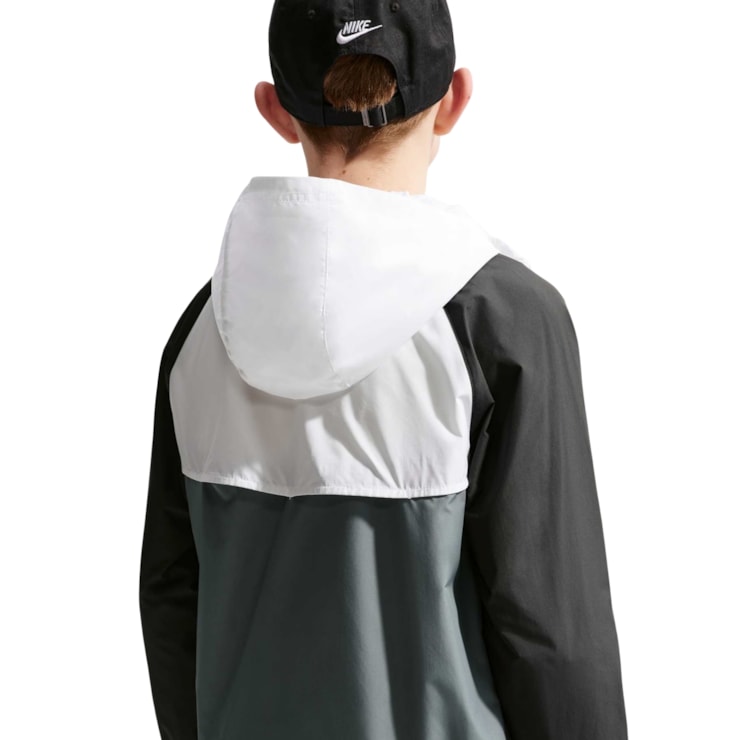 Jaqueta Nike Corta Vento Repel Infantil - Preta/Branca