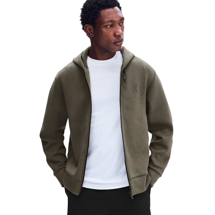 Jaqueta On Focus Tec Zip Hoodie Masculina - Verde Escuro