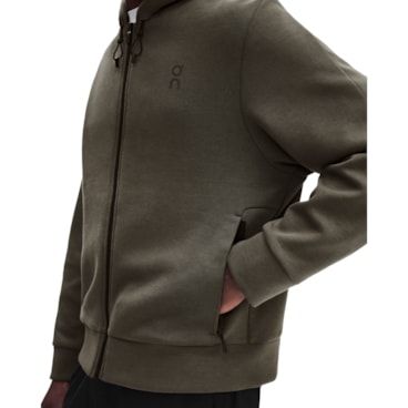 Jaqueta On Focus Tec Zip Hoodie Masculina - Verde Escuro