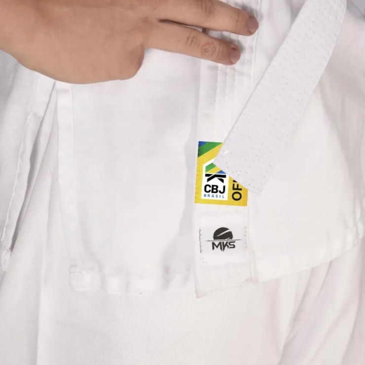 Kimono Judô Mks CBJ Oficial Faixa Branco - Infantil