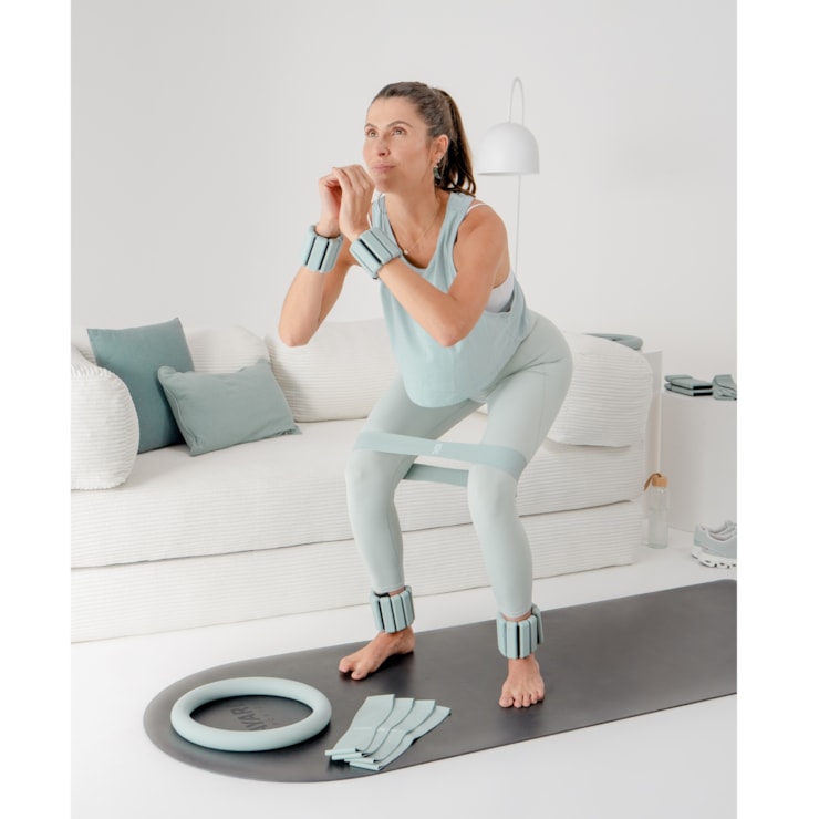 Kit Elástico Theta Band 5 Unidades Feminino - Azul
