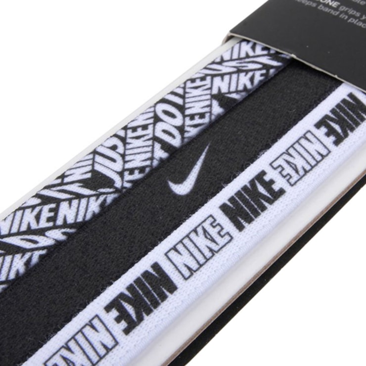 Kit Faixa De Cabeça Nike Headbands 3 Unidades Unissex - Preta/Branca
