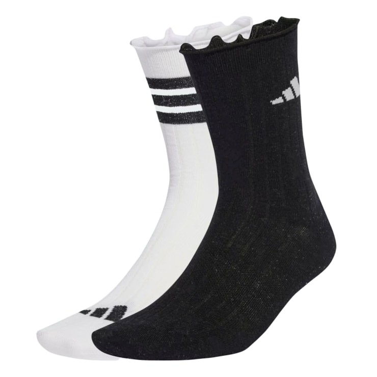 Kit Meia Adidas Glow 2 Pares Unissex - Branca/Preta