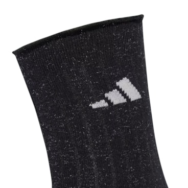 Kit Meia Adidas Glow 2 Pares Unissex - Branca/Preta