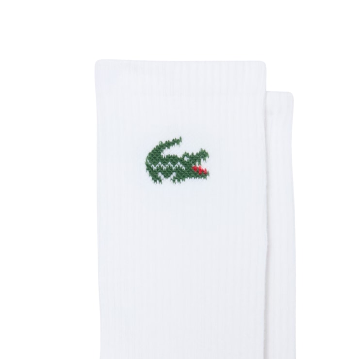 Kit Meia Lacoste Crew Rib Esportivas 3 Pares Unissex - Preta