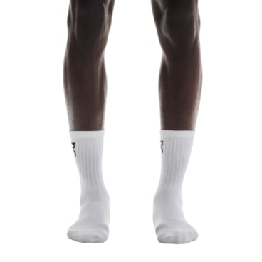 Kit Meia On Logo Sock High 3 Pares Unissex - Branca