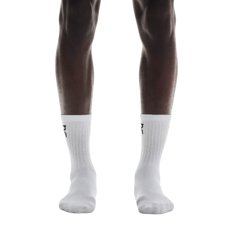 Kit Meia On Logo Sock High 3 Pares Unissex - Branca