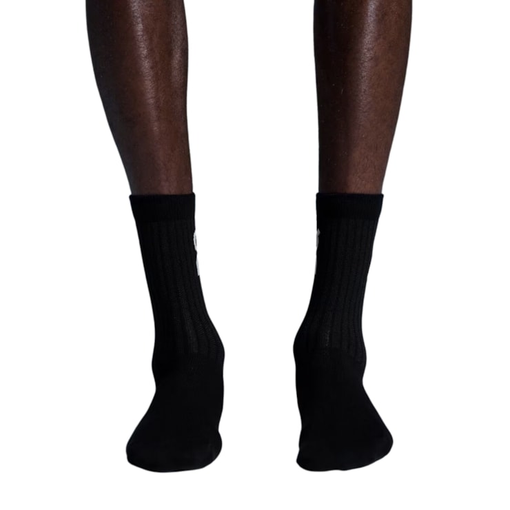 Kit Meias On Running Logo Sock High 3 Pares Unissex - Preta