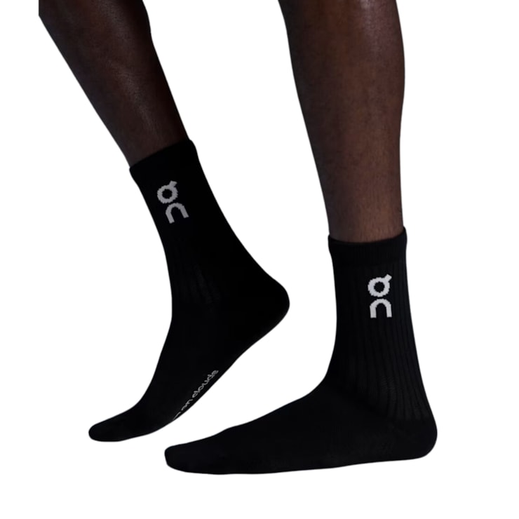 Kit Meias On Running Logo Sock High 3 Pares Unissex - Preta