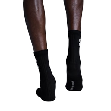 Kit Meias On Running Logo Sock High 3 Pares Unissex - Preta