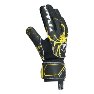 Luva de Goleiro Poker Training Spider Infantil - Preto/Amarelo