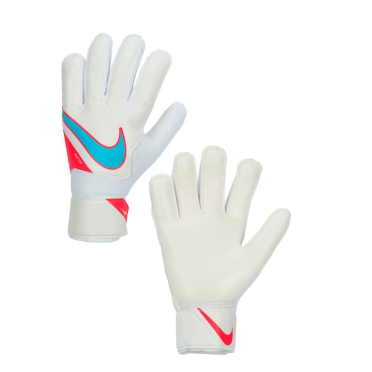 Luva Goleiro Nike Goalkeeper Match Masculina - Branca/Azul