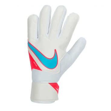 Luva Goleiro Nike Goalkeeper Match Masculina - Branca/Azul