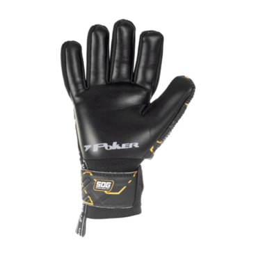 Luva Goleiro Poker Multiterreno Champion 9 Pro Unissex - Preta/Dourada