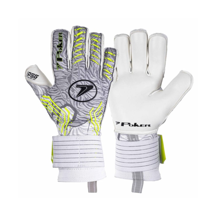 Luva Goleiro Poker Profissional+ Breath Unissex - Branca
