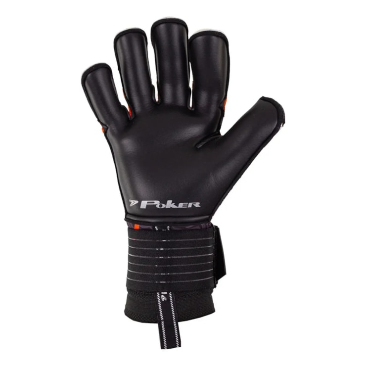 Luva Goleiro Poker Profissional Breath Unissex - Preta/Laranja