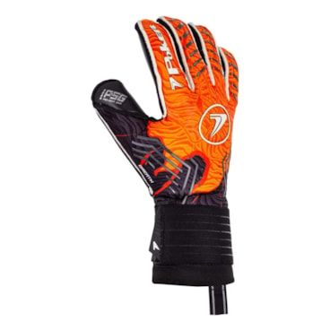 Luva Goleiro Poker Profissional Breath Unissex - Preta/Laranja