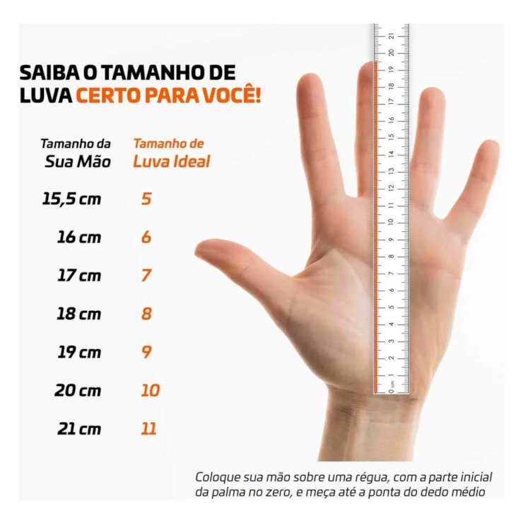 Luva Goleiro Poker Profissional Breath Unissex - Preta/Laranja