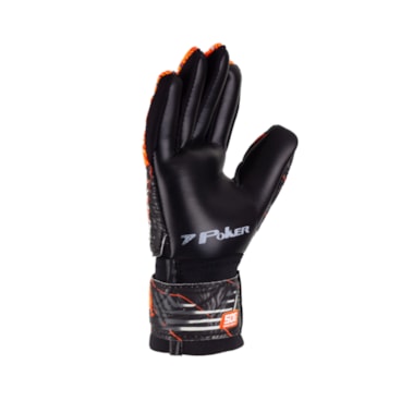 Luva Goleiro Poker Semi Prof Multiterreno Breath Unissex - Preta/Laranja
