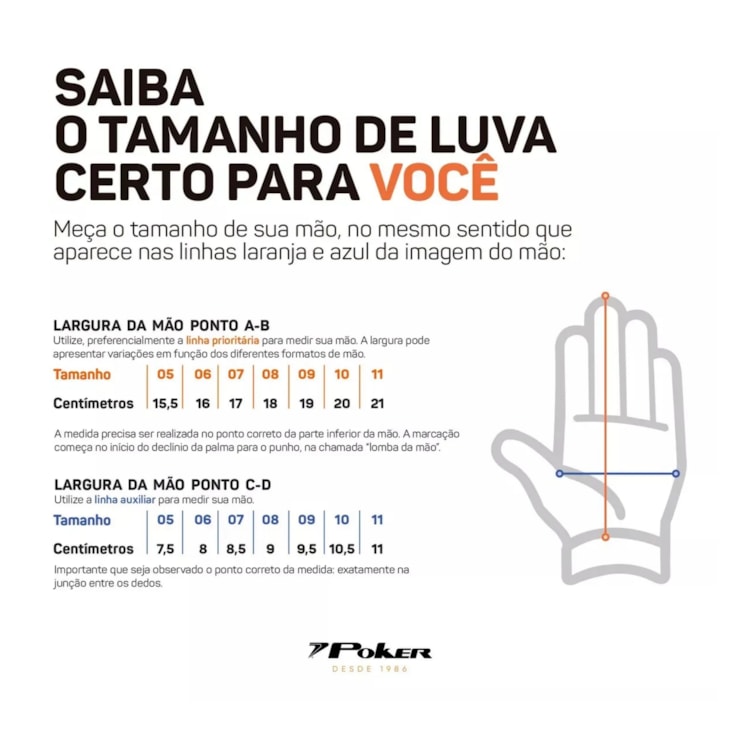 Luva Goleiro Poker Semi Prof Multiterreno Breath Unissex - Preta/Laranja
