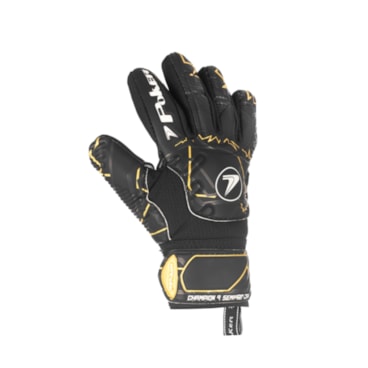 Luva Goleiro Poker Semi Profissional Multiterreno Champion 9 Infantil - Preta