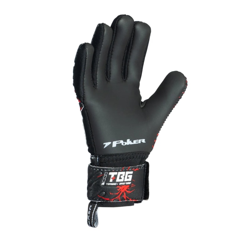 Luva Goleiro Poker Training Spider Jr Infantil - Preta/Vermelha