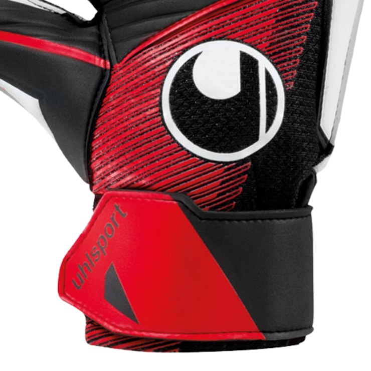 Luva Goleiro Uhlsport Powerline Starter Soft Unissex - Preto/Vermelho