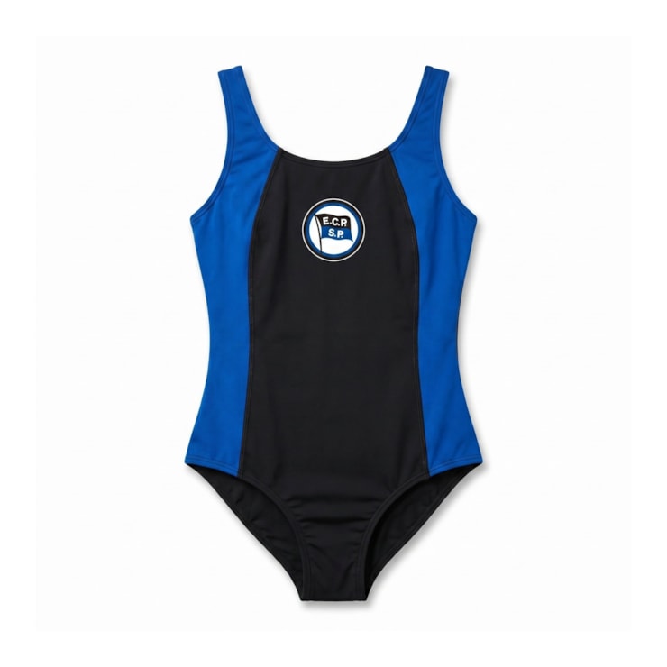 Maiô Esporte Clube Pinheiros Feminino - Preto/Azul Royal