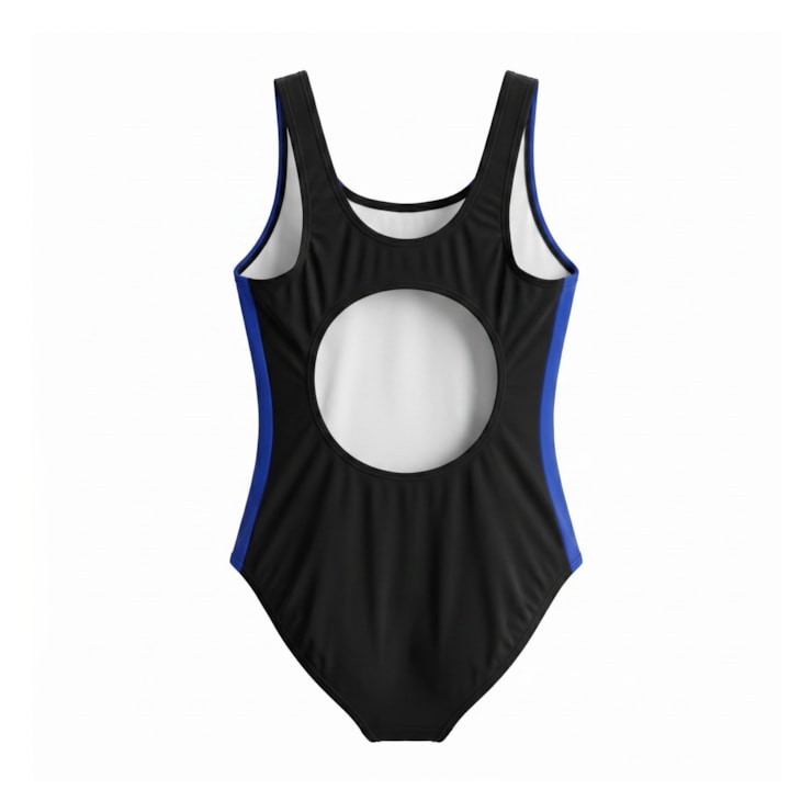 Maiô Esporte Clube Pinheiros Feminino - Preto/Azul Royal