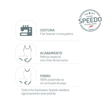 Maiô Speedo Acqua Basic Infantil - Preto