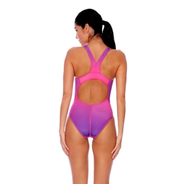Maiô Speedo Alça Larga Net Feminino - Rosa Shock