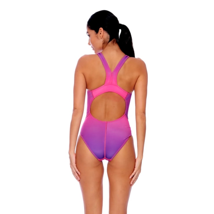 Maiô Speedo Alça Larga Net Feminino - Rosa Shock