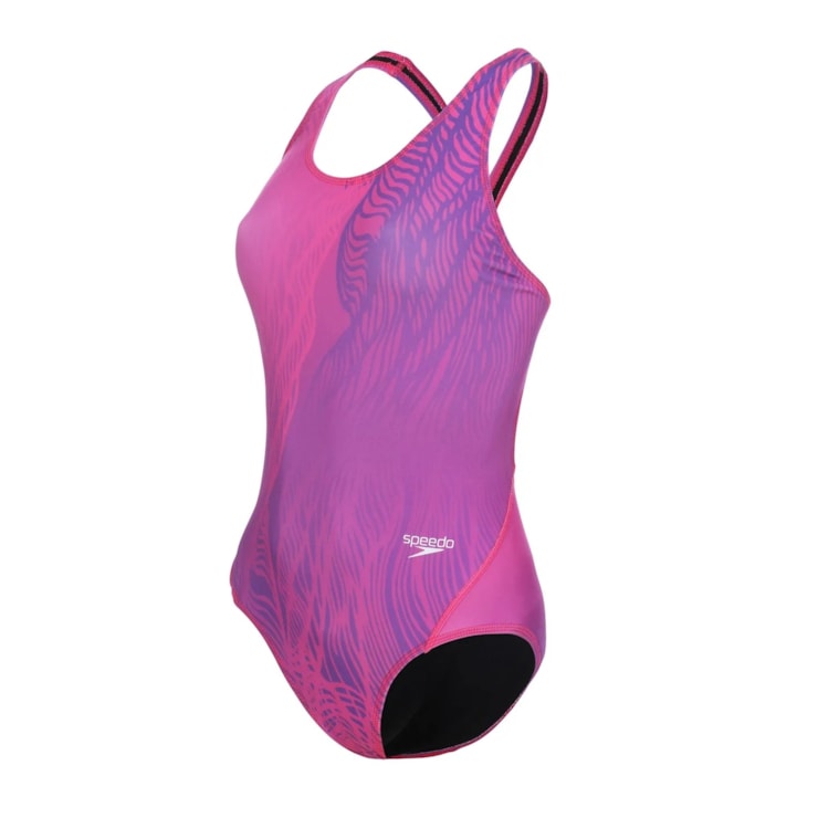 Maiô Speedo Alça Larga Net Feminino - Rosa Shock