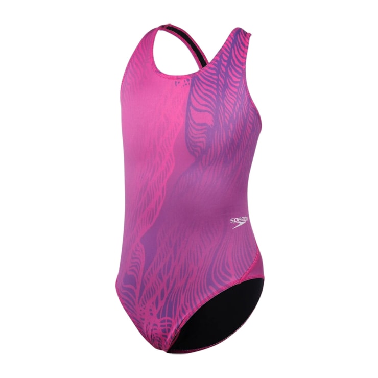 Maiô Speedo Alça Larga Net Infantil - Rosa Shock