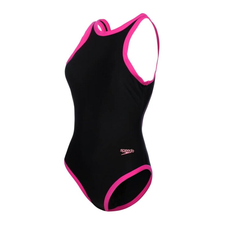 Maiô Speedo Body Speed Feminino - Preto/Rosa
