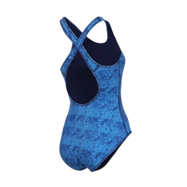 Maiô Speedo Cross Deep Map Feminino - Azul
