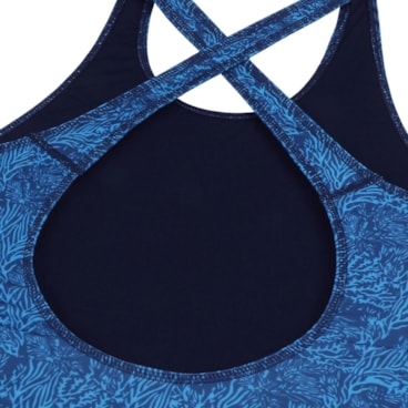 Maiô Speedo Cross Deep Map Feminino - Azul