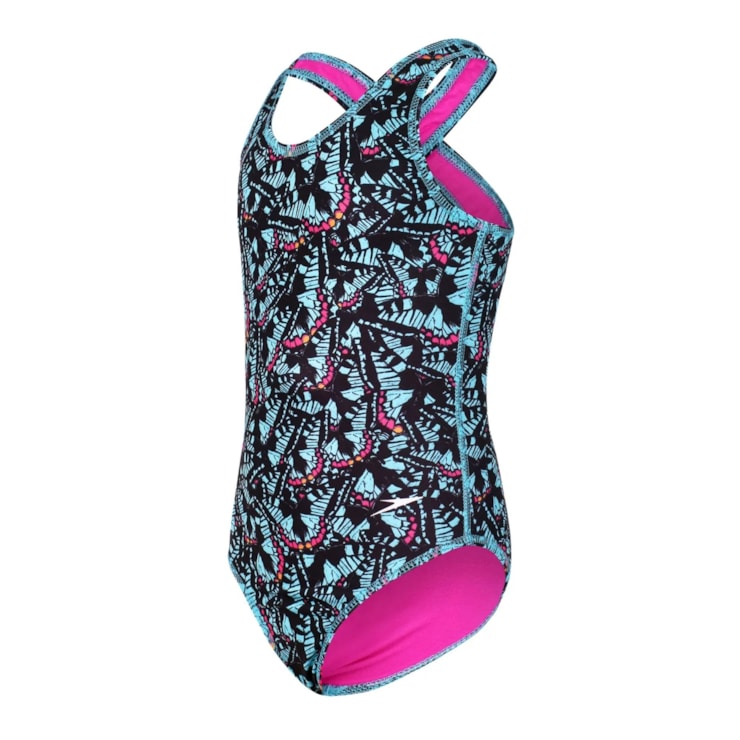 Maiô Speedo Cross Little Papillons Borboleta Feminina - Azul