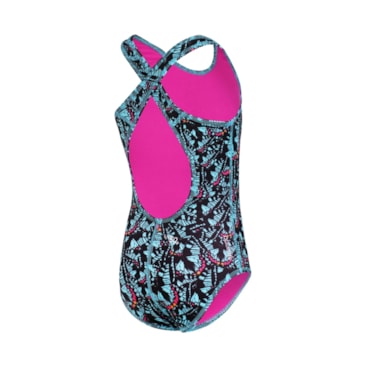 Maiô Speedo Cross Little Papillons Borboleta Feminina - Azul