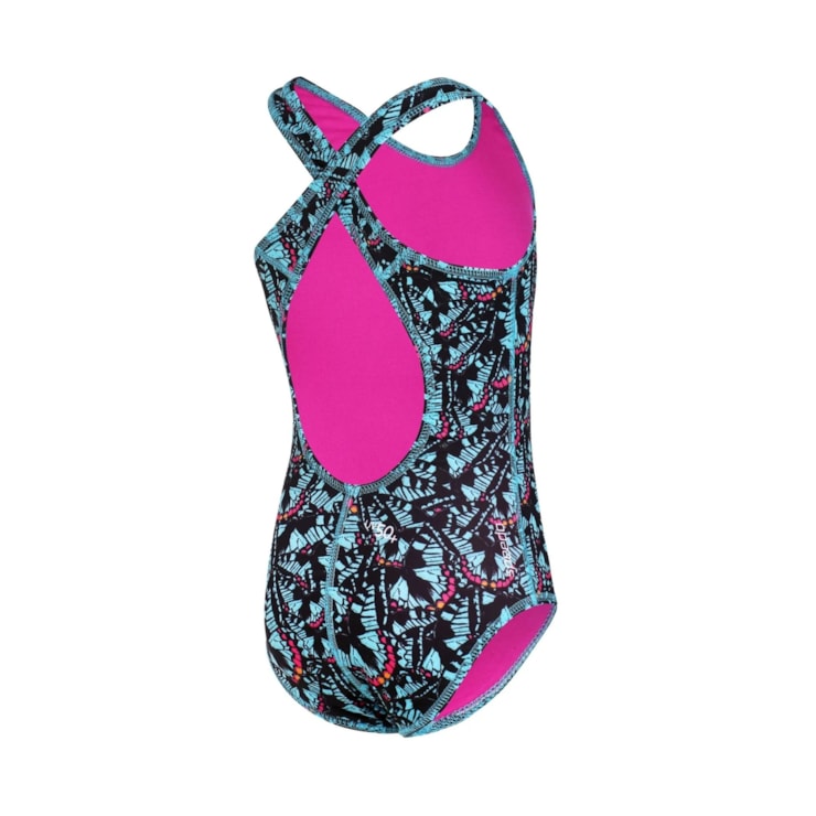 Maiô Speedo Cross Little Papillons Borboleta Feminina - Azul