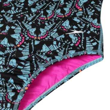 Maiô Speedo Cross Little Papillons Borboleta Feminina - Azul