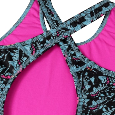 Maiô Speedo Cross Little Papillons Borboleta Feminina - Azul