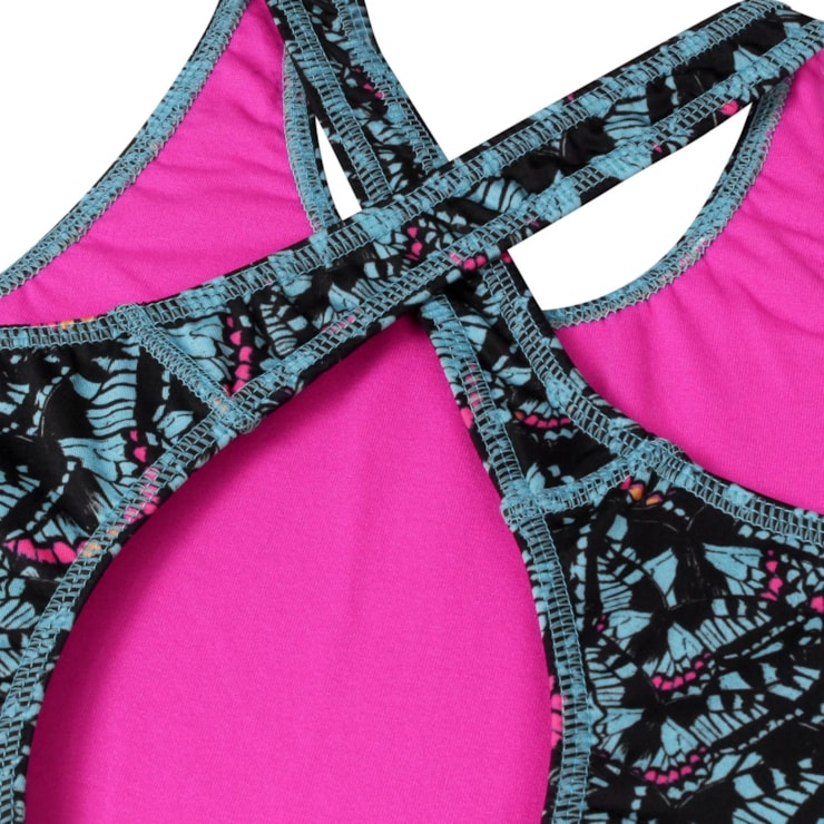 Maiô Speedo Cross Little Papillons Borboleta Feminina - Azul