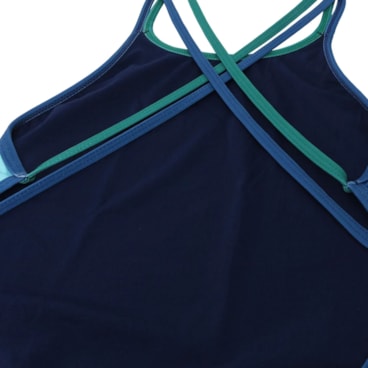 Maiô Speedo Four Stripes Waves Feminino - Azul